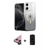 MARSİLYAN™- iPhone 11 Kılıf Eksen Minimal Özel Seri - Siyah 6D Antistatik Mat Seramik Hayalet Nano Ekran Koruyucu + Raze Metal Kamera Lens - SH