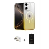 MARSİLYAN™- iPhone 11 Kılıf Eksen Minimal Özel Seri - Siyah 6D Antistatik Mat Seramik Hayalet Nano Ekran Koruyucu + Pers Alüminyum Kamera Lens - GD