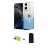 MARSİLYAN™- iPhone 11 Kılıf Eksen Minimal Özel Seri - Siyah 6D Antistatik Mat Seramik Hayalet Nano Ekran Koruyucu + Rainbow Kamera Lens Koruma Cam - KI
