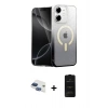 MARSİLYAN™- iPhone 11 Kılıf Eksen Minimal Özel Seri - Siyah 6D Antistatik Mat Seramik Hayalet Nano Ekran Koruyucu + Pers Alüminyum Kamera Lens - LT