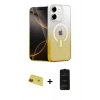 MARSİLYAN™- iPhone 11 Kılıf Eksen Minimal Özel Seri - Siyah 6D Antistatik Mat Seramik Hayalet Nano Ekran Koruyucu + Rainbow Kamera Lens Koruma Cam - KI