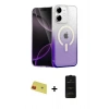 MARSİLYAN™- iPhone 11 Kılıf Eksen Minimal Özel Seri - Siyah 6D Antistatik Mat Seramik Hayalet Nano Ekran Koruyucu + Rainbow Kamera Lens Koruma Cam - KI