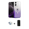 MARSİLYAN™- iPhone 11 Kılıf Eksen Minimal Özel Seri - Siyah 6D Antistatik Mat Seramik Hayalet Nano Ekran Koruyucu + Pers Alüminyum Kamera Lens - GI