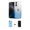 MARSİLYAN™- iPhone 11 Kılıf Eksen Minimal Özel Seri - Siyah 6D Antistatik Mat Seramik Hayalet Nano Ekran Koruyucu + Neon Fosforlu Kamera Lens - TU