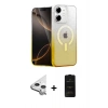 MARSİLYAN™- iPhone 11 Kılıf Eksen Minimal Özel Seri - Siyah 6D Antistatik Mat Seramik Hayalet Nano Ekran Koruyucu + Raze Metal Kamera Lens - GS