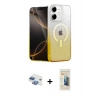 MARSİLYAN™- iPhone 11 Kılıf Eksen Minimal Özel Seri - Siyah 6D Mat Seramik Hayalet Nano Ekran Koruyucu + Pers Alüminyum Kamera Lens - GI