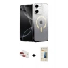 MARSİLYAN™- iPhone 11 Kılıf Eksen Minimal Özel Seri - Siyah 6D Mat Seramik Hayalet Nano Ekran Koruyucu + Pers Alüminyum Kamera Lens - KI