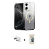 MARSİLYAN™- iPhone 11 Kılıf Eksen Minimal Özel Seri - Siyah 6D Mat Seramik Hayalet Nano Ekran Koruyucu + Pers Alüminyum Kamera Lens - YL