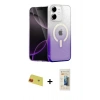 MARSİLYAN™- iPhone 11 Kılıf Eksen Minimal Özel Seri - Siyah 6D Mat Seramik Hayalet Nano Ekran Koruyucu + Rainbow Kamera Lens Koruma Cam - KI