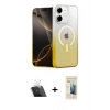 MARSİLYAN™- iPhone 11 Kılıf Eksen Minimal Özel Seri - Siyah 6D Mat Seramik Hayalet Nano Ekran Koruyucu + Kamera Lens Koruma Cam - SF