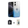 MARSİLYAN™- iPhone 11 Kılıf Eksen Minimal Özel Seri - Siyah 6D Mat Seramik Hayalet Nano Ekran Koruyucu + PVD Metal Kamera Lens - YL