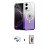 MARSİLYAN™- iPhone 11 Kılıf Eksen Minimal Özel Seri - Siyah Bilvis 3D Cam Ekran Koruyucu + Gökkuşağı Pers Alüminyum Kamera Lens