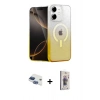 MARSİLYAN™- iPhone 11 Kılıf Eksen Minimal Özel Seri - Siyah Bilvis 3D Cam Ekran Koruyucu + Pers Alüminyum Kamera Lens - LT