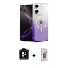 MARSİLYAN™- iPhone 11 Kılıf Eksen Minimal Özel Seri - Siyah Bilvis 3D Cam Ekran Koruyucu + PVD Metal Kamera Lens - TU