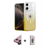 MARSİLYAN™- iPhone 11 Kılıf Eksen Minimal Özel Seri - Siyah Bilvis 3D Cam Ekran Koruyucu + Raze Metal Kamera Lens - SH