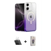MARSİLYAN™- iPhone 11 Kılıf Eksen Minimal Özel Seri - Siyah Bilvis 3D Cam Ekran Koruyucu + Kamera Lens Koruma Cam - SF