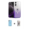 MARSİLYAN™- iPhone 11 Kılıf Eksen Minimal Özel Seri - Siyah Bilvis 3D Cam Ekran Koruyucu + Turuncu Neon Fosforlu Kamera Lens
