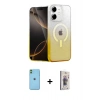 MARSİLYAN™- iPhone 11 Kılıf Eksen Minimal Özel Seri - Siyah Bilvis 3D Cam Ekran Koruyucu + Neon Fosforlu Kamera Lens - YL