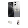 MARSİLYAN™- iPhone 11 Kılıf Eksen Minimal Özel Seri - Siyah Bilvis 3D Mat Cam Ekran Koruyucu + Pers Alüminyum Kamera Lens - GD