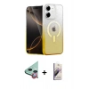 MARSİLYAN™- iPhone 11 Kılıf Eksen Minimal Özel Seri - Siyah Bilvis 3D Mat Cam Ekran Koruyucu + Raze Metal Kamera Lens - KI
