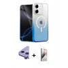 MARSİLYAN™- iPhone 11 Kılıf Eksen Minimal Özel Seri - Siyah Bilvis 3D Mat Cam Ekran Koruyucu + Raze Metal Kamera Lens - MR