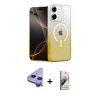 MARSİLYAN™- iPhone 11 Kılıf Eksen Minimal Özel Seri - Siyah Bilvis 3D Mat Cam Ekran Koruyucu + Raze Metal Kamera Lens - MR