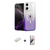 MARSİLYAN™- iPhone 11 Kılıf Eksen Minimal Özel Seri - Siyah Bilvis 3D Mat Cam Ekran Koruyucu + Renkli Kamera Lens Koruma Cam - YL