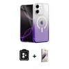 MARSİLYAN™- iPhone 11 Kılıf Eksen Minimal Özel Seri - Siyah Bilvis 3D Mat Cam Ekran Koruyucu + Yeşil PVD Metal Kamera Lens