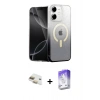 MARSİLYAN™- iPhone 11 Kılıf Eksen Minimal Özel Seri - Siyah Bilvis 5in1 3D Magic Cam Ekran Koruyucu + Gold Pers Alüminyum Kamera Lens