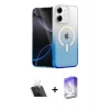 MARSİLYAN™- iPhone 11 Kılıf Eksen Minimal Özel Seri - Siyah Bilvis 5in1 3D Magic Cam Ekran Koruyucu + Kamera Lens Koruma Cam - SF