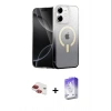 MARSİLYAN™- iPhone 11 Kılıf Eksen Minimal Özel Seri - Siyah Bilvis 5in1 3D Magic Cam Ekran Koruyucu + Pers Alüminyum Kamera Lens - KI
