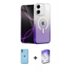 MARSİLYAN™- iPhone 11 Kılıf Eksen Minimal Özel Seri - Siyah Bilvis 5in1 3D Magic Cam Ekran Koruyucu + Neon Fosforlu Kamera Lens - MI
