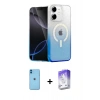 MARSİLYAN™- iPhone 11 Kılıf Eksen Minimal Özel Seri - Siyah Bilvis 5in1 3D Magic Cam Ekran Koruyucu + Neon Fosforlu Kamera Lens - MI