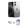 MARSİLYAN™- iPhone 11 Kılıf Eksen Minimal Özel Seri - Siyah Bilvis 5in1 3D Magic Cam Ekran Koruyucu + Pers Alüminyum Kamera Lens - YL