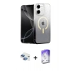 MARSİLYAN™- iPhone 11 Kılıf Eksen Minimal Özel Seri - Siyah Bilvis 5in1 3D Magic Cam Ekran Koruyucu + Pers Alüminyum Kamera Lens - GI