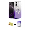 MARSİLYAN™- iPhone 11 Kılıf Eksen Minimal Özel Seri - Siyah Bilvis 5in1 3D Magic Cam Ekran Koruyucu + Rainbow Kamera Lens Koruma Cam - KI