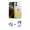 MARSİLYAN™- iPhone 11 Kılıf Eksen Minimal Özel Seri - Siyah Bilvis 5in1 3D Magic Cam Ekran Koruyucu + Raze Metal Kamera Lens - GS