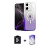 MARSİLYAN™- iPhone 11 Kılıf Eksen Minimal Özel Seri - Siyah Bilvis 5in1 3D Magic Cam Ekran Koruyucu + Siyah PVD Metal Kamera Lens