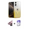 MARSİLYAN™- iPhone 11 Kılıf Eksen Minimal Özel Seri - Siyah Bilvis 5in1 3D Magic Cam Ekran Koruyucu + Siyah Raze Metal Kamera Lens