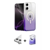 MARSİLYAN™- iPhone 11 Kılıf Eksen Minimal Özel Seri - Siyah Bilvis 5in1 5D Magic Hayalet Cam Ekran Koruyucu + Raze Metal Kamera Lens - GS