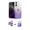 MARSİLYAN™- iPhone 11 Kılıf Eksen Minimal Özel Seri - Siyah Bilvis 5in1 5D Magic Hayalet Cam Ekran Koruyucu + Raze Metal Kamera Lens - MR