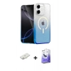 MARSİLYAN™- iPhone 11 Kılıf Eksen Minimal Özel Seri - Siyah Bilvis 5in1 5D Magic Hayalet Cam Ekran Koruyucu + Renkli Kamera Lens Koruma Cam - SI