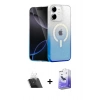 MARSİLYAN™- iPhone 11 Kılıf Eksen Minimal Özel Seri - Siyah Bilvis 5in1 5D Magic Hayalet Cam Ekran Koruyucu + Kamera Lens Koruma Cam - SF