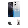 MARSİLYAN™- iPhone 11 Kılıf Eksen Minimal Özel Seri - Siyah Bilvis Hayalet Cam Ekran Koruyucu + Kamera Lens Koruma Cam - SF