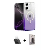 MARSİLYAN™- iPhone 11 Kılıf Eksen Minimal Özel Seri - Siyah Bilvis Hayalet Cam Ekran Koruyucu + Kamera Lens Koruma Cam - SF