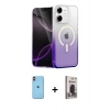 MARSİLYAN™- iPhone 11 Kılıf Eksen Minimal Özel Seri - Siyah Bilvis Hayalet Cam Ekran Koruyucu + Neon Fosforlu Kamera Lens - TU