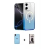 MARSİLYAN™- iPhone 11 Kılıf Eksen Minimal Özel Seri - Siyah Bilvis Hayalet Cam Ekran Koruyucu + Neon Fosforlu Kamera Lens - TU
