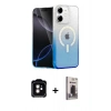 MARSİLYAN™- iPhone 11 Kılıf Eksen Minimal Özel Seri - Siyah Bilvis Hayalet Cam Ekran Koruyucu + Turuncu PVD Metal Kamera Lens