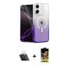 MARSİLYAN™- iPhone 11 Kılıf Eksen Minimal Özel Seri - Siyah Buffer Cam Ekran Koruyucu + Kamera Lens Koruma Cam - SF