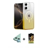 MARSİLYAN™- iPhone 11 Kılıf Eksen Minimal Özel Seri - Siyah Buffer Cam Ekran Koruyucu + Raze Metal Kamera Lens - MI